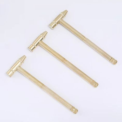 Sollbry 3 pièces Mini Marteau Multifonction, Petit Maillet Précision avec Embouts Intégrés, Outil de Réparation pour Horlogerie, Bijouterie, Bricolage DIY (1/5)