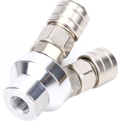 Raccord rapide 3 voies, composant pneumatique en acier inoxydable plaqué nickel perlé, filetage G1/4 po (1/5)