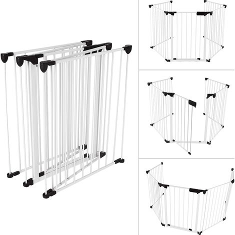 SiFree®Barrière de Sécurité Enfant Pliable, 5 Panel- 3102.575cm（Blanc） (1/5)