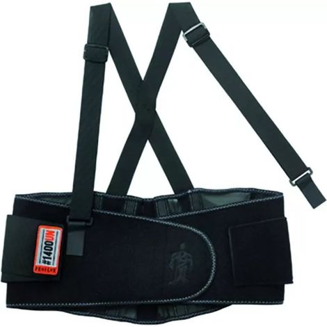 Cintura lombare di sostegno dorsale con bretelle amovibili PROFLEX 1400 ERGODYNE Nero Unico (1/3)