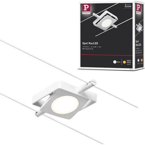 Système câble LED spot extensible Blanc, Chrome câble métallique Métal 3000 K (1/5)