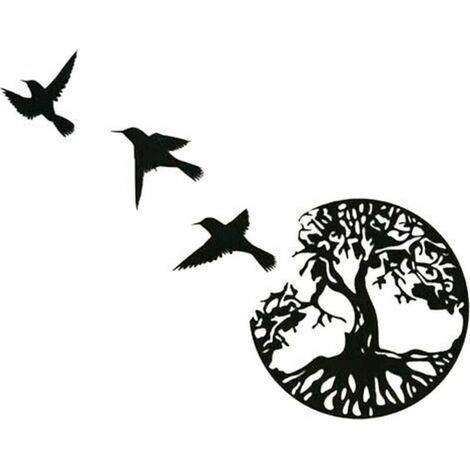Autre déco murale,Art Mural en Métal, Art de l'arbre de Vie, Signe de Famille Arbre en Métal, Décoration Murale, Décor D'intérieur (1/5)