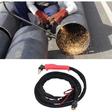 Torche de découpe plasma P80A, torche de découpe plasma 4M avec revêtement en tissu, onduleur pour torche de découpe plasma, convient aux machines de découpe plasma CNC 50P et 60P. (1/5)