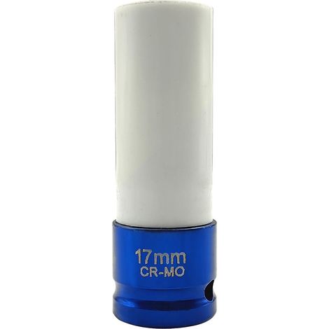 1/2"-Antrieb, 17-mm-Radmutternschlüssel, farbcodiert, kratzfest, schlagfest, tiefe Radmutternschlüssel mit Schutzkappe