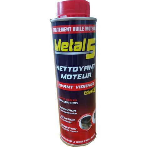 Nettoyant moteur avant vidange 300 ml – GMAV – Compatible tous moteurs essence, Diesel, GPL – Élimine dépôts et corrosion – Metal 5