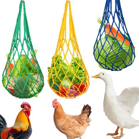 Sacs à friandises suspendus pour poules Filet à légumes pour alimentation Accessoire pour poulailler (1/5)