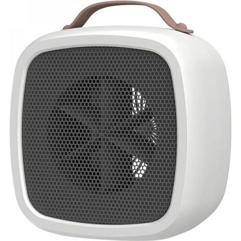 Petit radiateur de bureau - Petit radiateur solaire portable - Radiateur anti-brûlure enfichable - 1er niveau - (Blanc) (1/5)
