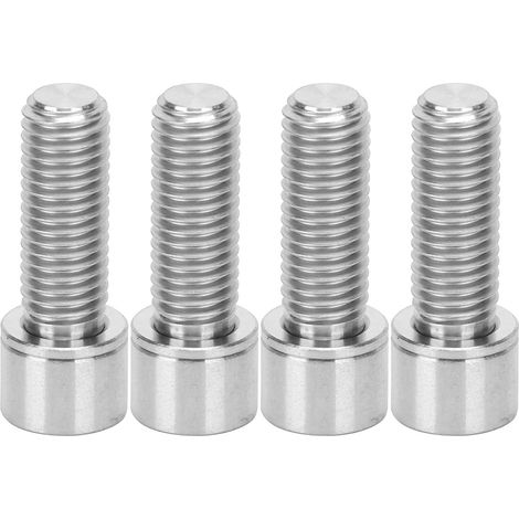 4 Pièces Boulons de Tige de Guidon de Vélo Vis Tige en Alliage Vis Hexagonales Intérieures M7x20mm, de Légère M7x20mm de Vélo Couleur Primaire Titane (1/5)