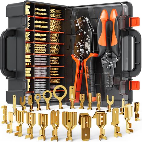 Crimpadora Terminales Cables Electricos, 24 tipos 0,25 – 2.5mm², Alicates Conectores, Herramientas Electricista, Alicates de Terminales Crimpadora, ferramentas (1/5)