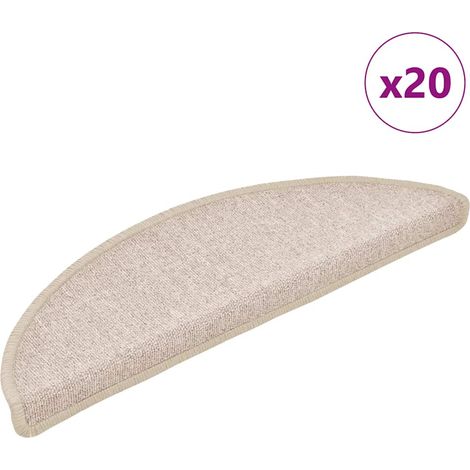 Stufenmatten 20 Stk. 56x17x3 cm Taupe Halbrund