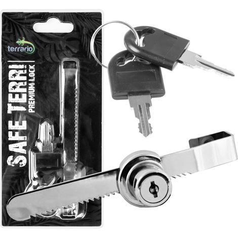 Cerradura para puertas correderas. Cerradura de seguridad para terrario de 12 cm. (1/5)