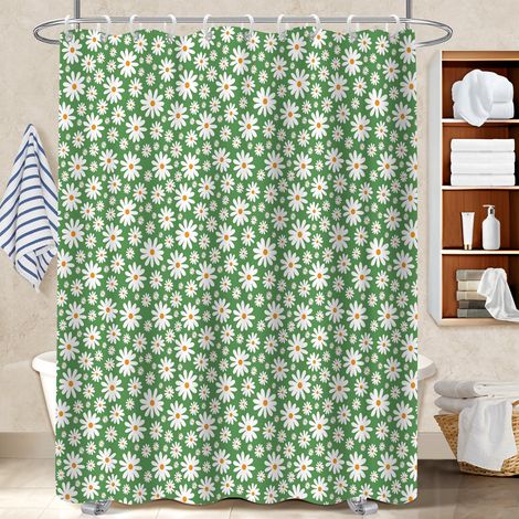 Rideau polyester pour douche 180x180 déco d‘intérieur séparation douche pour salle de bain avec baignoire (1/5)