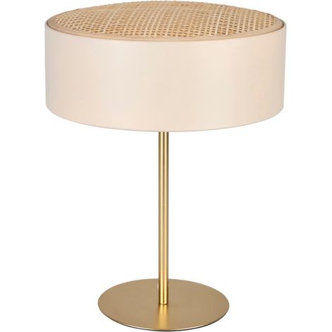 Lampe en métal doré avec abat-jour bambou (1/5)