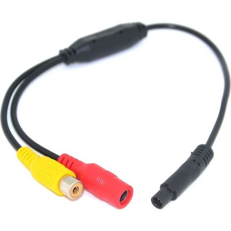 Adaptateur 4 Broches Vers RCA Mâle/Femelle (A/V) - Interrupteur de Fil Pour Caméra de Recul (1/4)
