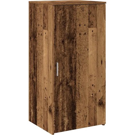 Armoire de rangement compacte bureau 50 x 45 x 103 cm solution polyvalente en bois d'ingénierie vieux bois (1/5)