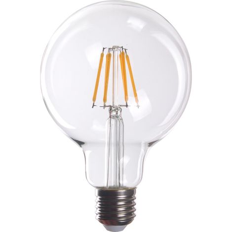 Ampoule E27 LED à incandescence(6PCS), 4 W (remplace 40 W), ampoule rétro idéale pour éclairage nostalgique et rétro, blanc chaud(6PCS)