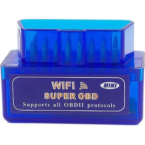 Mini lecteur de codes d'erreur pour voiture OBD2-327 1,5 pouce BT/Wi-Fi, bleu (1/5)