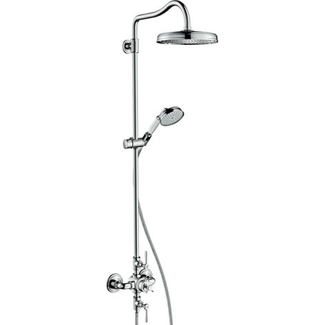 hansgrohe AXOR Montreux Showerpipe mit Thermostat, Kopfbrause 240 (1/3)