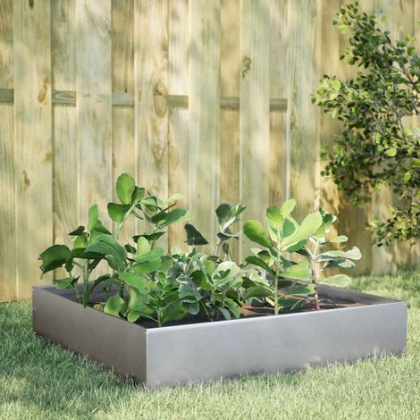 Hochbeet 100x100x33,5 cm Verzinkter Stahl