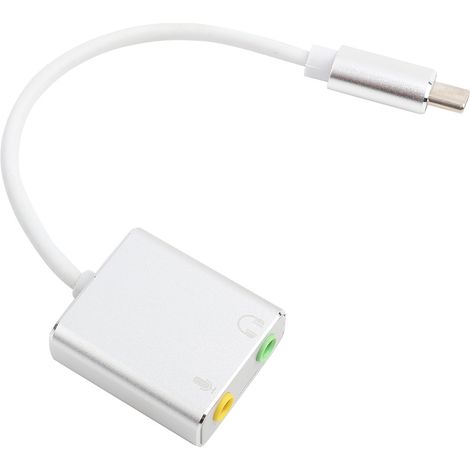 Carte son externe en alliage d'aluminium Type C, adaptateur audio 3.5mm haute qualité EZ1247 (1/5)