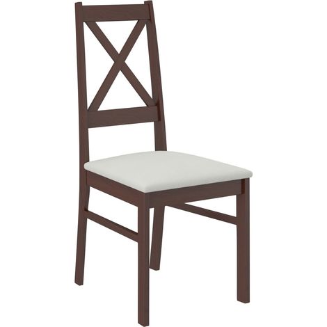 Chaise bois Noyer foncé et tissu au choix Opka-Tissu 27101 (1/5)