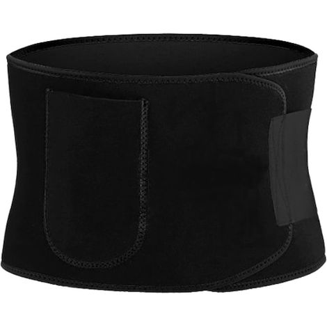 Ceinture amincissante en néoprène avec support pour téléphone, 100 x 19 cm, taille M, noire (1/5)