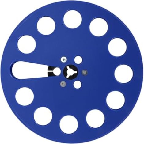 Bobine de cassette vide 1/4 pouce, 12 trous, plastique, pour lecteur de cassettes, avec ouverture (bleu) (1/5)