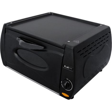 KuKoo Four 13L Tandoor Mini Pizza Chapati Roti Manakish Naan Machine à pain Tandoori électrique Appareil de Cuisine Cuisson Plaque Supérieure Aluminium Verre [Pince GRATUITE] 230V 2100W Acier