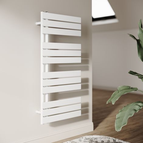 SONNI Radiador Toallero de agua Toallero Baño Radiador Toallero de Paneles Conexión Lateral Radiador Secador de Toallas de Agua Caliente Blanco Mate 1038 x 500 mm 978W