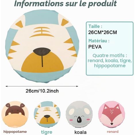4 Pièces Bonnets de Douche,Charlotte Cheveux Douche Motif Mignon (1/5)