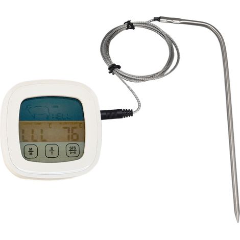 Thermomètre à Viande Numérique avec Sonde, Affichage LED pour Cuisson, Four et BBQ (1/5)