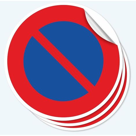 PVC Circular No Parking Adhesive Set Diameter 30 cm – Weatherproof and UV Resistant Adhesive Labels – Ideal for Indoor/Outdoor on Smooth Surfaces (1/4)