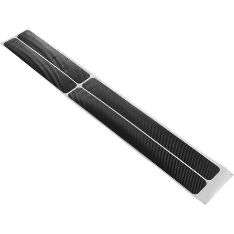 4 garnitures de seuil de porte auto anti-rayures protection 3D fibre de carbone décorative universelle (1/5)