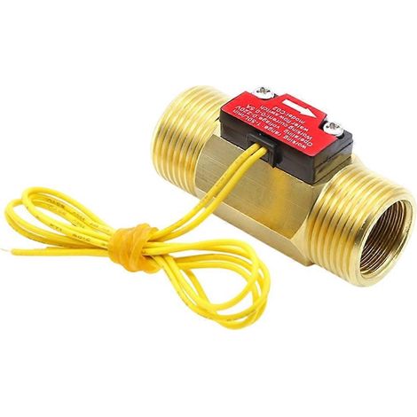 Interrupteur en laiton 1/2" 3/4" DN15 DN20, capteur d'eau avec filtre pour fluides liquides 0-220 V B G3/4 (1/5)