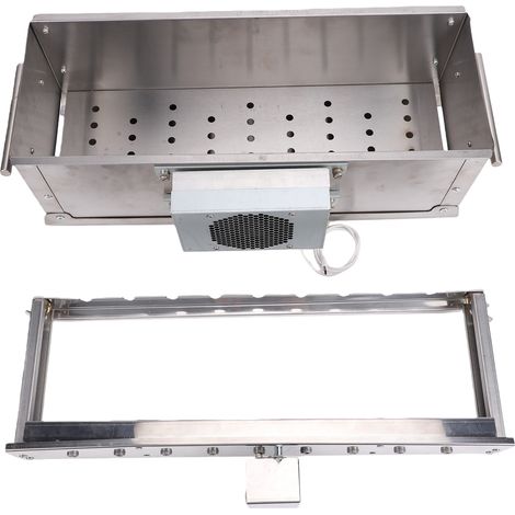 Barbecue rotatif en acier inoxydable, portable, à charbon de bois, idéal pour le camping et les aventures en plein air. Facile à nettoyer. (1/5)
