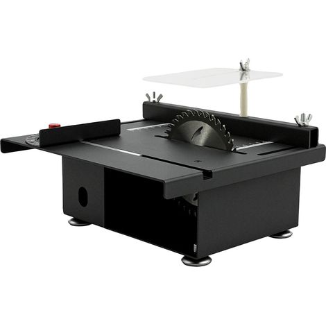 Mini scie à table, angle de coupe réglable, contrôle de vitesse à 7 niveaux, noir (1/2)