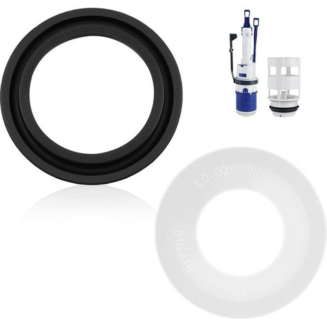 2 Joints Réservoir Compatible avec Geberit Joint Cloche de Siphon Bassin Joint Kit Complet 1 Siphon 63x32 mm + 1 Lavabo 68x46mm Pièces Réservoirs pour 816.418.00.1 818.109, 240.282.00.1 890.615 (1/5)