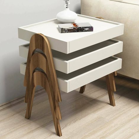Wohnzimmertisch Strembo, rechteckig, 40x53,6x64h cm Braun (1/4)