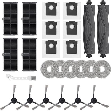25 accessoires pour Dreame L10s Pro Ultra Heat / L10s Ultra Gen 2 / Mova E30 Ultra / X30 Ultra, comprenant 2 brosses principales, 4 filtres, 6 sacs poussire, 6 tampons de nettoyage etc (1/5)
