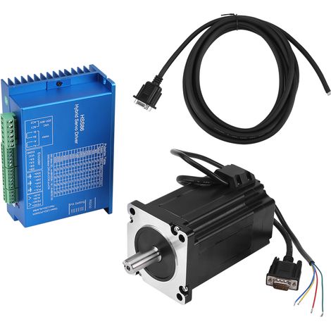 Servomoteur hybride HSS86 NEMA34, moteur pas à pas haute vitesse en boucle fermée 8N.m 0 1000 tr/min (1/5)