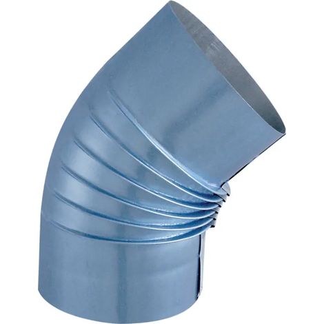 45°-Winkelfalte und Aluminiumbogen für Anschlusskanal - Durchmesser 139 mm - Modell POLYFEU Joncoux
