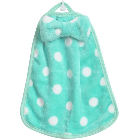 Serviette Mains En Polaire Corail Avec Crochet Pour Salle De Bain Et Cuisine - 1 Piece (1/2)