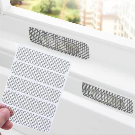 Patchs de réparation auto-adhésifs pour réparer les moustiquaires et les déchirures (10 paquets (50 patchs)) (1/5)