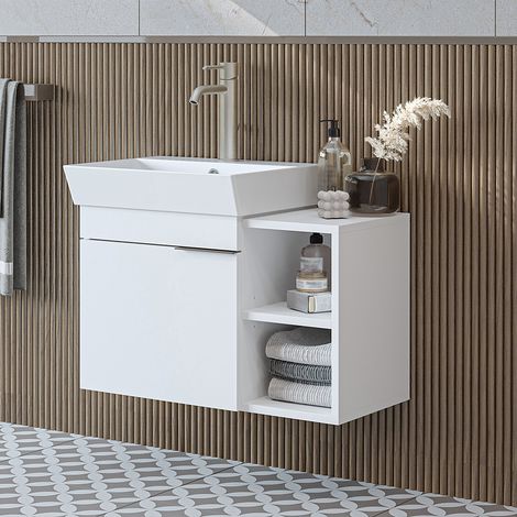 Roomart LYCIA-72 Badmöbel-Set 2-tlg 72 cm breit, Weiß