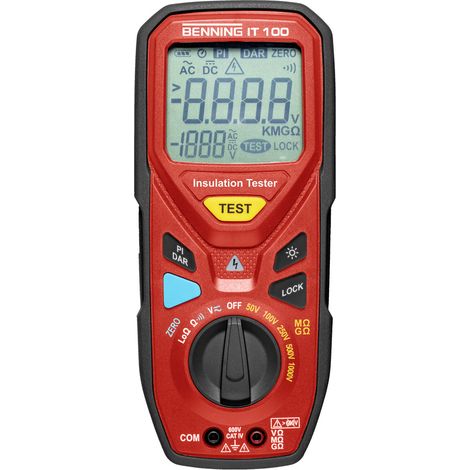 Benning IT 100 Isolationsmessgerät 50 V, 100 V, 250 V, 500 V, 1000 V 20 GΩ (1/5)