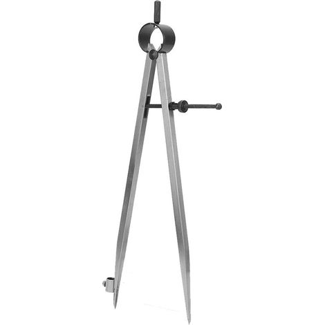 Diviseur D'aile, Boussole Artisanale en Cuir en Acier au Carbone, Emplacement de Diviseur D'aile Verrouillable, Boussole de Dessin avec Porte-crayon pour le Traitement des Pièces (300mm) A (1/5)