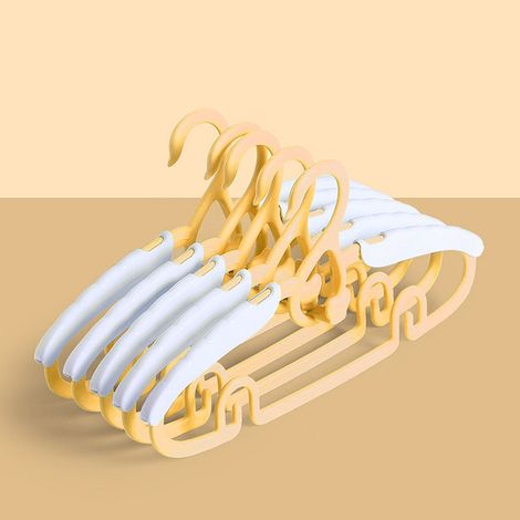 Lot de 10 cintres résistants haute température, cintres multifonction pour séchage balcon et buanderie, organisation vêtements, jaune (1/4)