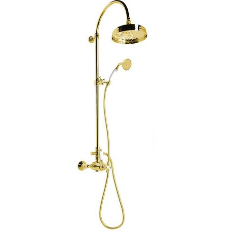 ANTEA Ensemble de douche combiné avec mitigeur thermostatique, doré