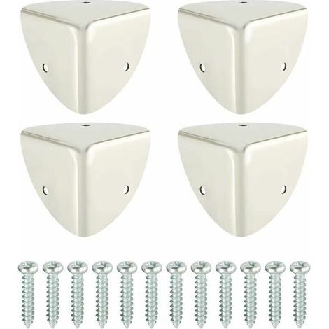 Protection Coin de Table Protection d'Angle en Métal Antirouille Protecteur et Décoration Antichoc de Sécurité pour Enfant et Bébé pour Tables et Meubles Pointus, 4Pcs, Noir Mat, EBJ039B-4P,de (1/5)