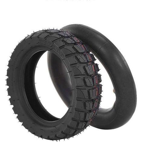 Pneu tout - terrain 255x80 (80 / 65 - 6) + chambre à air 10x3 pour kugoo kirim M4 Pro / Zero 10x / vsett 10 + (1/4)